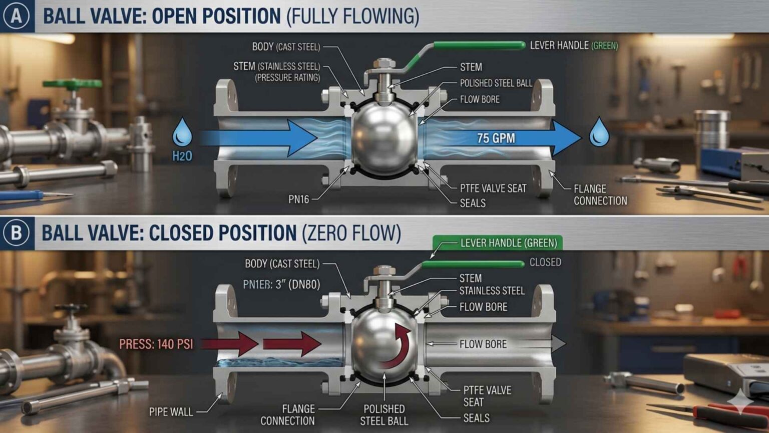 Parts of a Ball Valve | Components, Design & Function